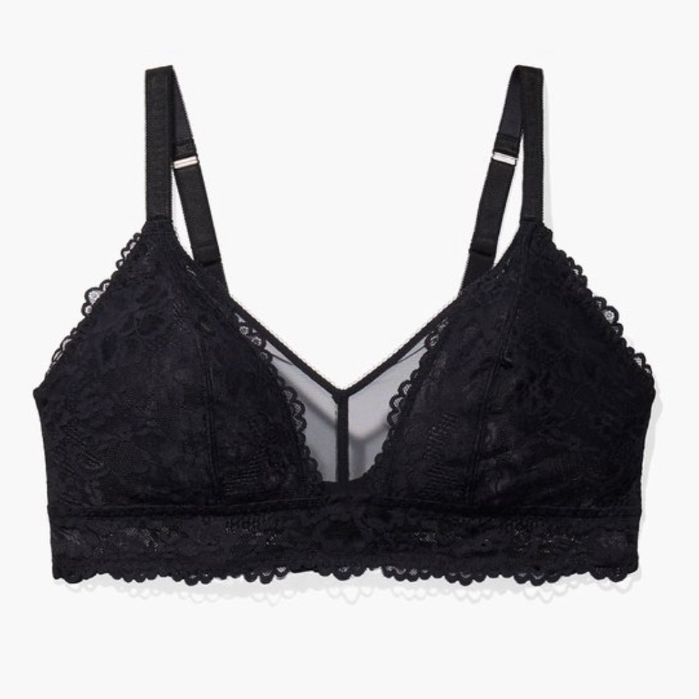 NWOT Savage X Fenty Floral Lace & Mesh Bralette